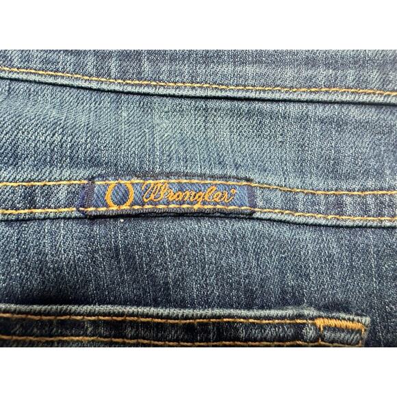 Wrangler Q-Baby Women's Straight Leg Blue Denim Jeans - Size 7/8 (31x31.5) - Picture 4 of 7